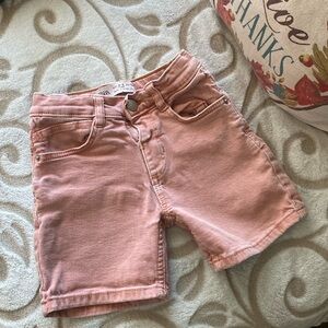 Pink denim shorts